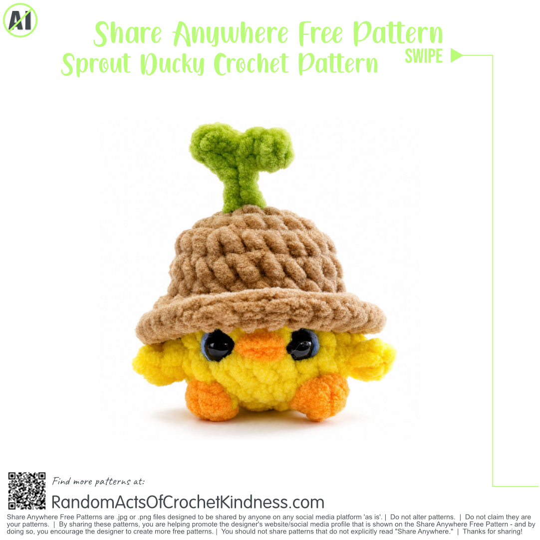 Sprout Ducky Crochet Pattern #RAOCK