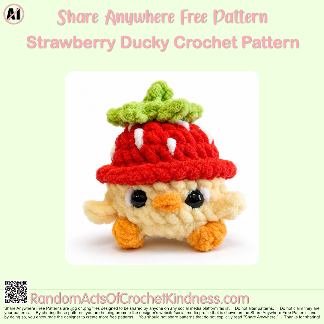 FREE Strawberry Duckie Crochet Pattern #RAOCK
